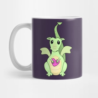 Cute Baby Dragon with Heart Mug